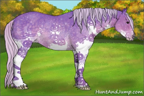 Horse Color:Watercolor Silver Smoky Blue Roan Splash Rabicano