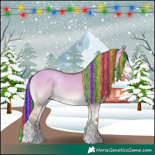 Horse Color:Painted Gold Champagne Onyx Sabino 