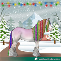 Horse Color:Painted Gold Champagne Onyx Sabino 