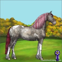 Horse Color:Painted White Spotted Classic Champagne Ice Onyx Tobiano 