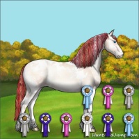 Horse Color:Painted White Spotted Chocolate Classic Champagne Pearl Onyx Splash Tobiano Varnish 