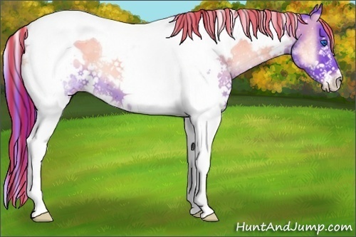 Horse Color:Painted Watercolor White Spotted Blue Onyx Splash Tobiano