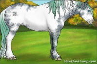Horse Color:Watercolor White Spotted Brown Ice Pearl Frame 