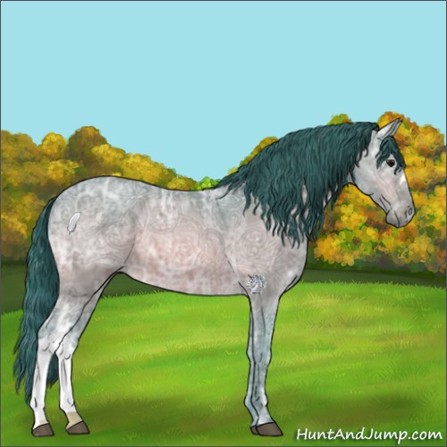 Horse Color:Watercolor Bay Ice Roan 