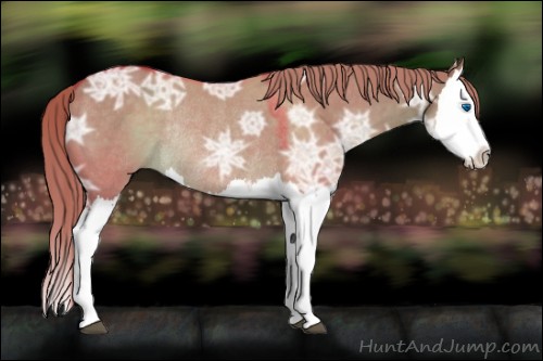 Horse Color:Watercolor Liver Red Dun Ice Splash Rabicano 