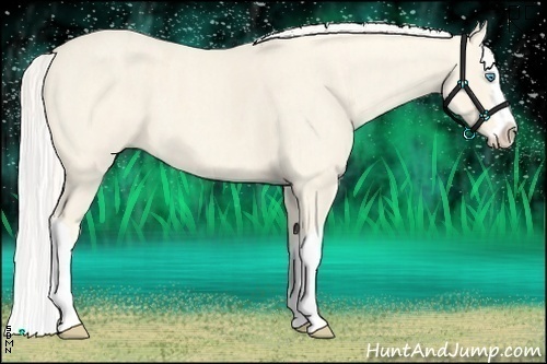 Horse Color:Cremello Splash Brindle