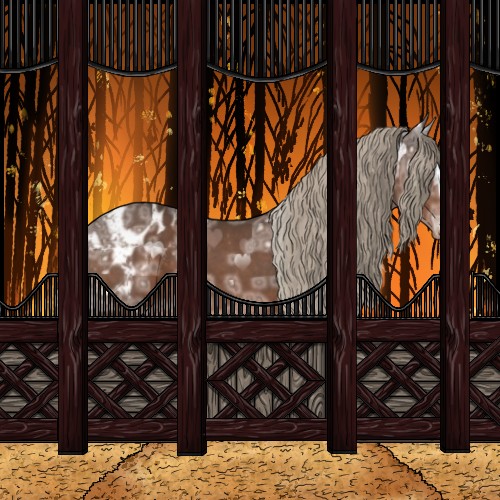 Horse Color:White Spotted Liver Chestnut Ice Mushroom Sabino Varnish