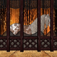Horse Color:White Spotted Liver Chestnut Ice Mushroom Sabino Varnish 