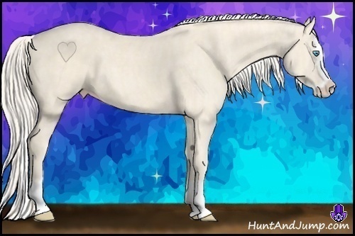 Horse Color:Cremello Splash Brindle