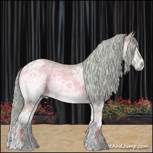 Horse Color:Watercolor Palomino Ice Roan Onyx