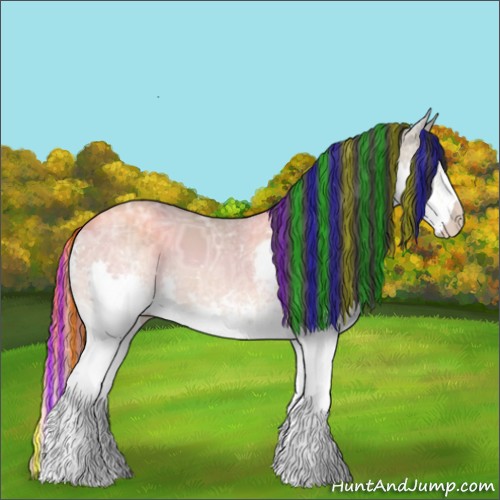 Horse Color:Painted White Spotted Sable Champagne Ice Splash