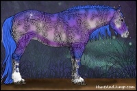 Horse Color:Watercolor Bay Ice Onyx Sabino Appaloosa 