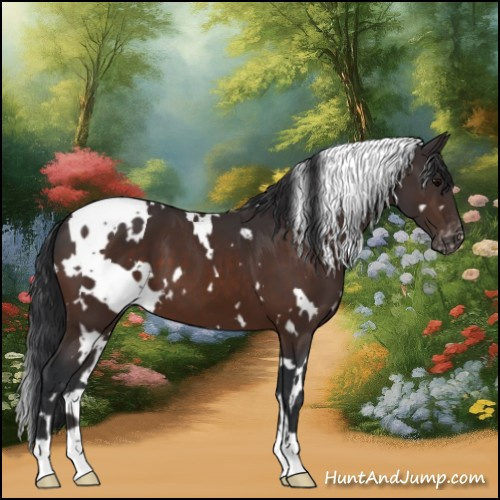 Horse Color:White Spotted Brown Varnish 