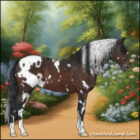 Horse Color:White Spotted Brown Varnish