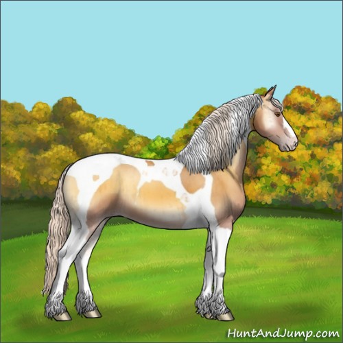 Horse Color:Silver Sable Cream Champagne Onyx Tobiano Brindle 