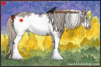 Horse Color:White Spotted Silver Grullo Frame