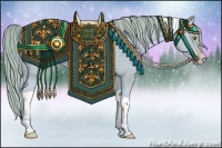 Horse Color:Watercolor Gold Champagne Tobiano 