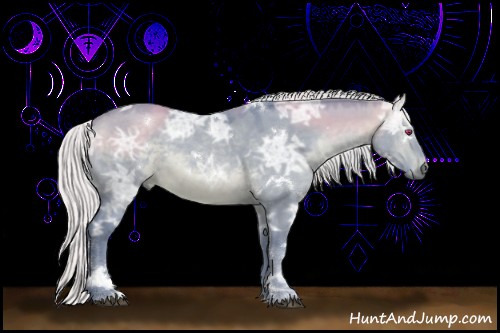 Horse Color:Watercolor White Spotted Silver Brown Chinchilla Ice Dun 