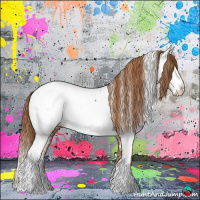 Horse Color:Chestnut Splash Near Fewspot