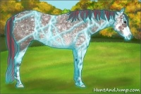 Horse Color:Painted Thunderstruck Brown Ice Roan Splash 