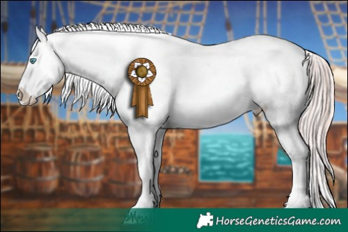 Horse Color:Platinum Perlino Near Leopard  and Platinum Sable Champagne Pearl Near Leopard 