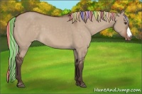 Horse Color:Painted Silver Brown Dun Varnish 