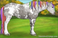 Horse Color:Painted White Spotted Silver Black Ice