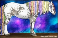 Horse Color:Painted White Spotted Gold Champagne Ice Dun Splash