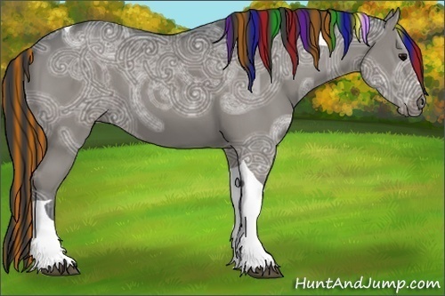 Horse Color:Painted Black Ice Tobiano 