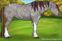 Horse Color:Painted Black Ice Tobiano 