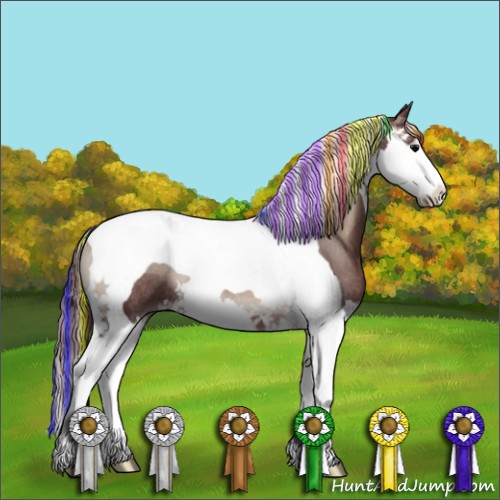 Horse Color:Painted Chocolate Blue Onyx Splash Tobiano Rabicano 