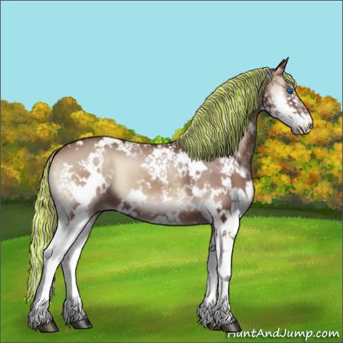 Horse Color:Painted White Spotted Silver Blue Onyx Splash