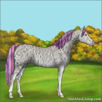 Horse Color:Painted Perlino Ice Onyx 