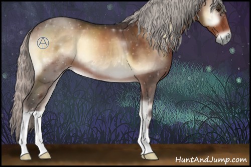 Horse Color:Silver Brown Onyx Mushroom 