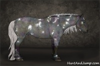 Horse Color:Platinum White Spotted Midnight Silver Brown Ice Roan Dun