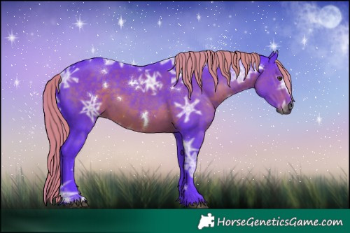 Horse Color:Gray Watercolor White Spotted Liver Chestnut Ice