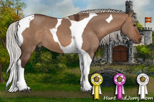 Horse Color:Silver Brown Dun Tobiano 