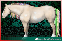 Horse Color:Painted Silver Bay Pearl Dun Sabino Tobiano Frame Rabicano 