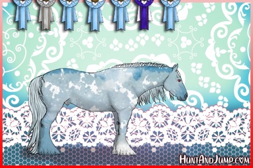 Horse Color:Watercolor White Spotted Silver Grullo Chinchilla 