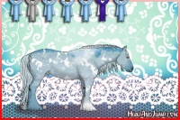 Horse Color:Watercolor White Spotted Silver Grullo Chinchilla 