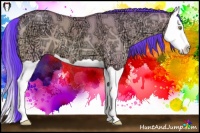 Horse Color:Watercolor Amber Champagne Ice Dun Splash 