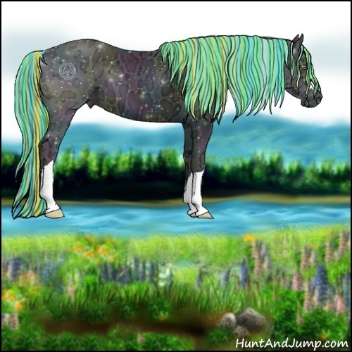 Horse Color:Painted Midnight Perlino Ice Onyx