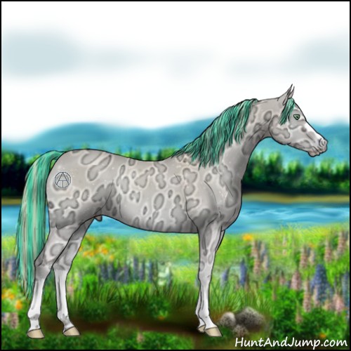 Horse Color:Painted Perlino Ice Onyx 