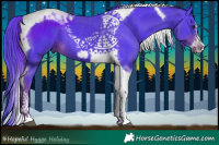 Horse Color:Watercolor Liver Chestnut Tobiano Frame 