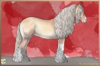 Horse Color:Silver Classic Champagne Roan Onyx Tobiano 