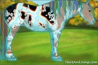 Horse Color:Painted Thunderstruck Classic Champagne Tobiano Blanket Rabicano 