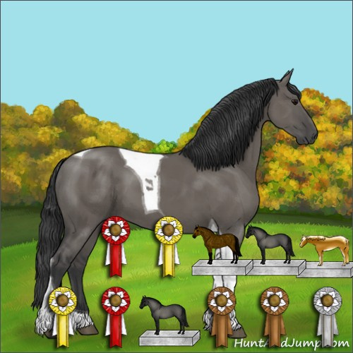 Horse Color:Grullo Tobiano 