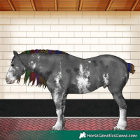 Horse Color:Painted Black Sabino