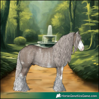 Horse Color:Silver Grullo Sabino Rabicano
