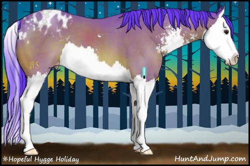 Horse Color:Watercolor Bay Sabino Splash Appaloosa